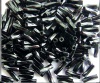 Miyuki Bugle Twisted Black 0401 Opaque Black 6mm 12mm Bead 10g